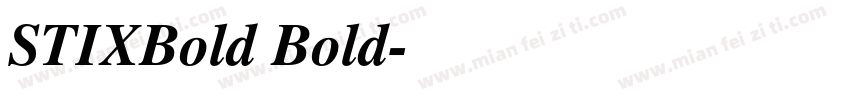 STIXBold Bold字体转换
